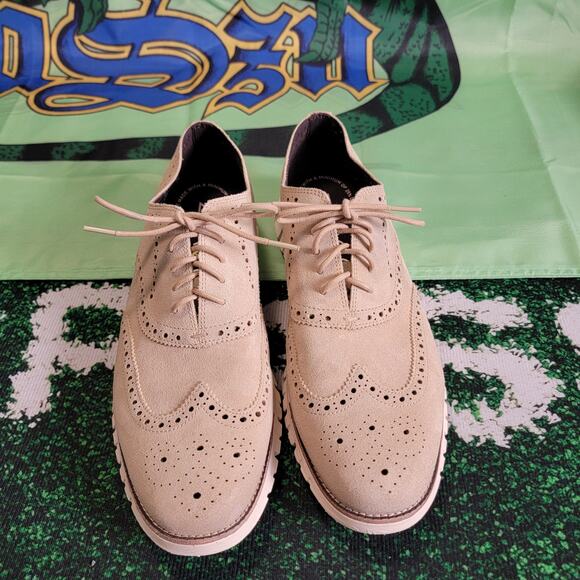 Cole Haan ZeroGrand Remastered Wingtip Oxfords Beige Sz 13M (22) main image 9